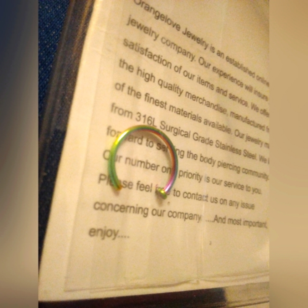 Nose ring rainbow